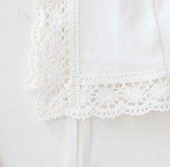 Dantel Detaylı Krem Tulum Seti
