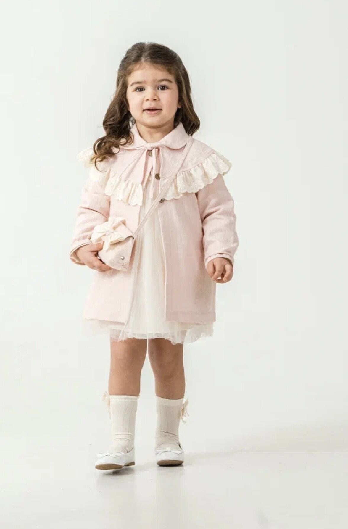 Çantalı Müslin Elbise ve Ceket- 1/4 Yaş