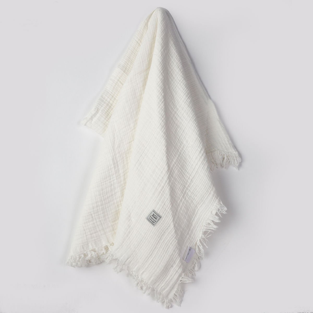 Müslin Battaniye- 4 Katlı- Beyaz Renk- Ölçü: 120x120 cm