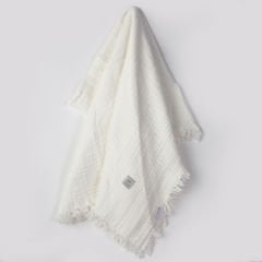 Müslin Battaniye- 4 Katlı- Beyaz Renk- Ölçü: 120x120 cm