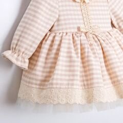 Çantalı Pudra Elbise