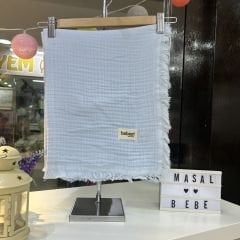 Mavi Müslin Battaniye - 4 Katlı