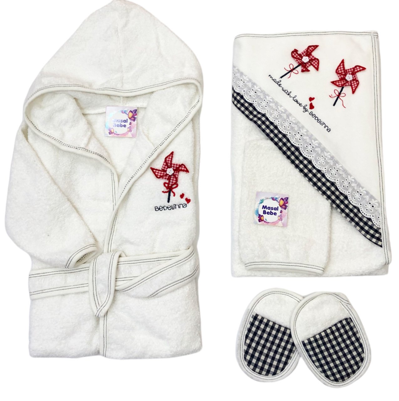 Rüzgar Gülü Bornoz Seti