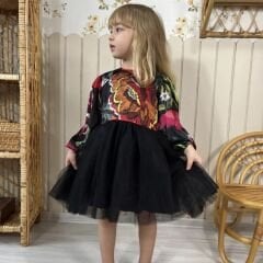 Siyah Tütülü Elbise- 2/7 Yaş