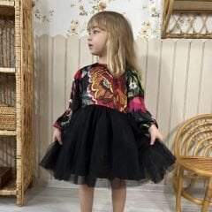 Siyah Tütülü Elbise- 2/7 Yaş