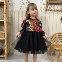 Siyah Tütülü Elbise- 2/7 Yaş