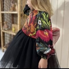 Siyah Tütülü Elbise- 2/7 Yaş