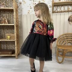 Siyah Tütülü Elbise- 2/7 Yaş
