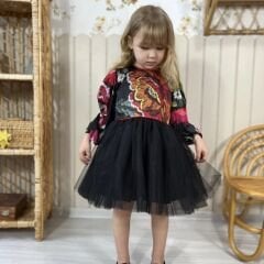 Siyah Tütülü Elbise- 2/7 Yaş