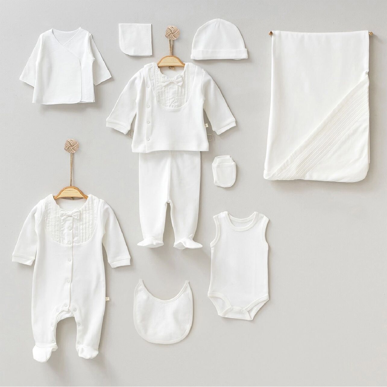 Krem Papyonlu 10 Parça Hastane Çıkışı