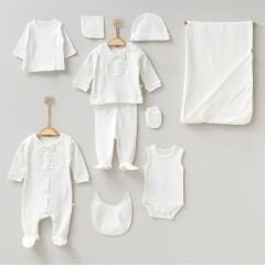 Krem Papyonlu 10 Parça Hastane Çıkışı