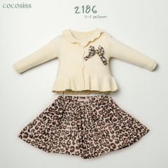 Triko Hırkalı Leopar Etek Takım