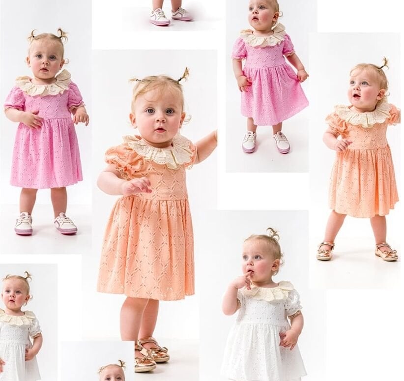 Somon Fisto Detaylı Elbise