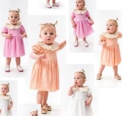 Somon Fisto Detaylı Elbise