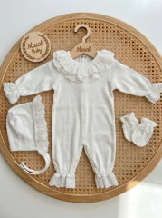 Yakası Fistolu Tulum- İşleme Yapmaya Uygun-0.3 Ay