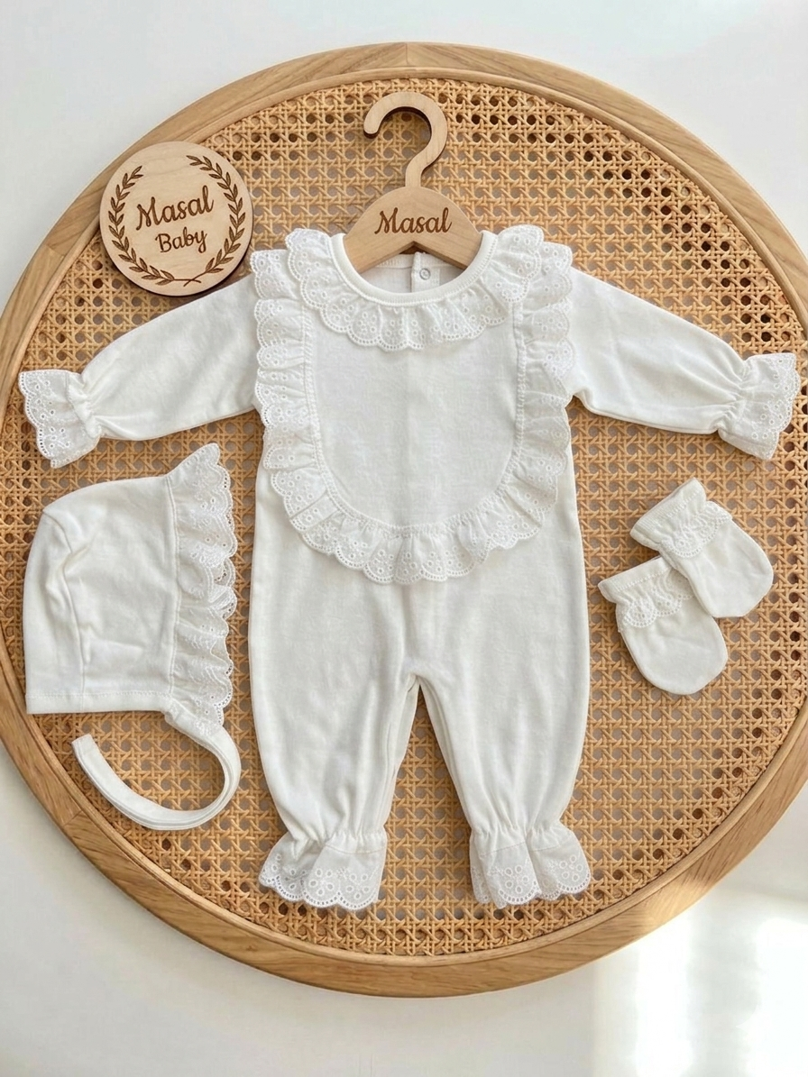 Yakası Fistolu Tulum- İşleme Yapmaya Uygun-0.3 Ay