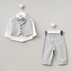 Gri Renk Smokin Takımı- 0-3 ay / 3-6 ay