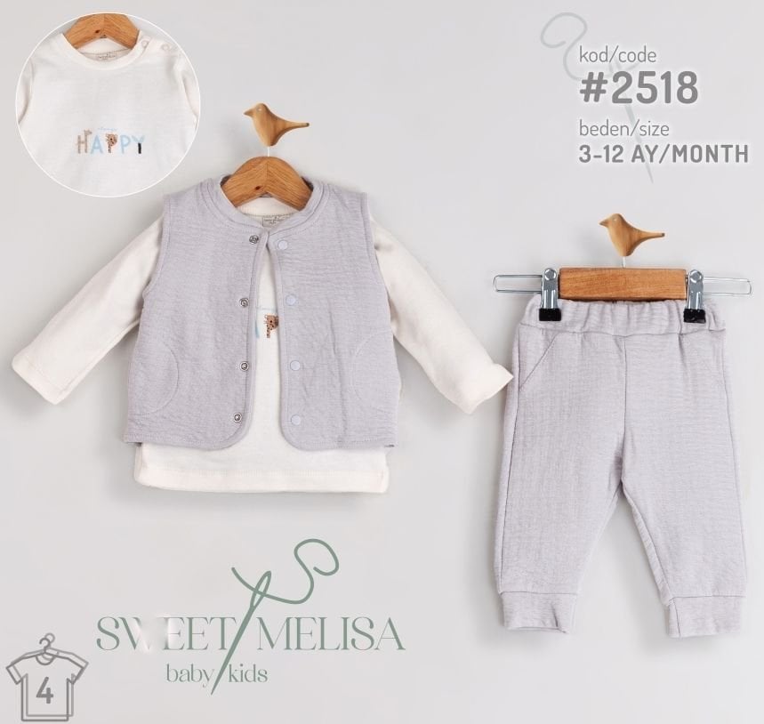 Yelekli Takım- %100 Pamuk